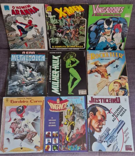 Coleção c/ 9 Graphic Novels Editora Abril anos 1990