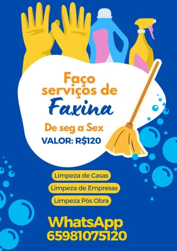Faço faxina R$120