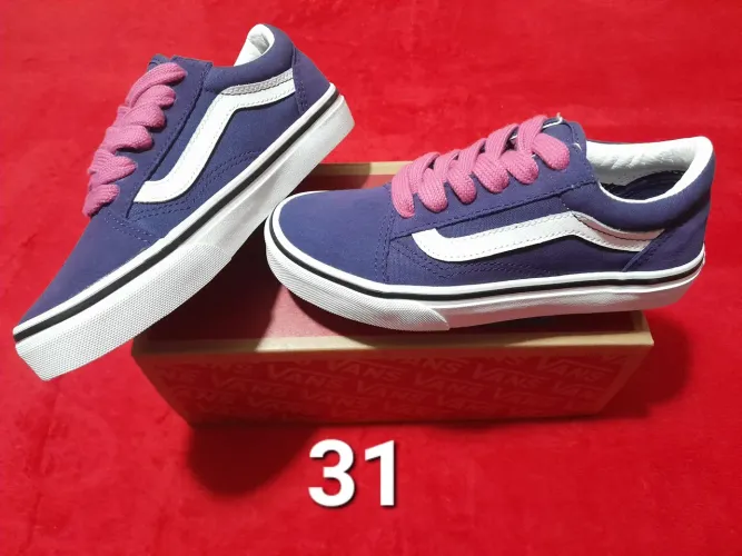 Tenis VANS OLD SKOOL INFANTIL Cor ROXO Tamanho 31