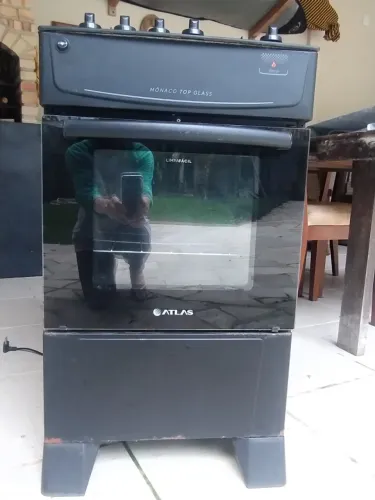 fogão gás 4 bocas e forno Monaco top glass pto 20
