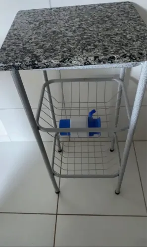 Fruteira com tampa de mármore