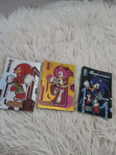 Cards Holográficos Sonic the Hedgehog - Amy, Knuckles e Sonic <br>