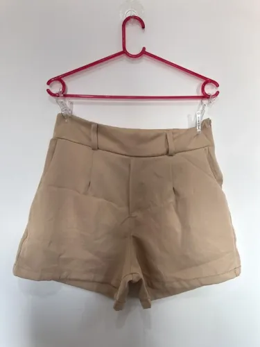Short Alfaiataria Feminino - Bege G