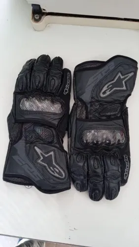 Par de luvas alpinestars motociclista