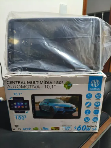 Central Multimídia Universal Android 10,1? Tela Giratória 180° + Câmera de Ré - Nova
