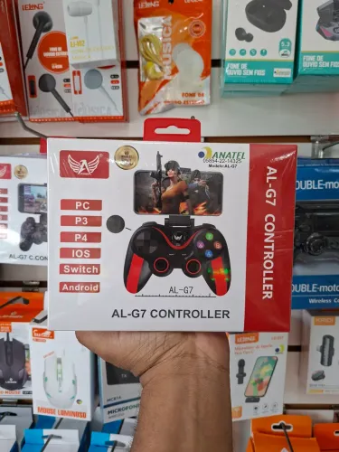 Controle Bluetooth para pc tv ps4 ps3 celular e switch - entrega em slz e região 