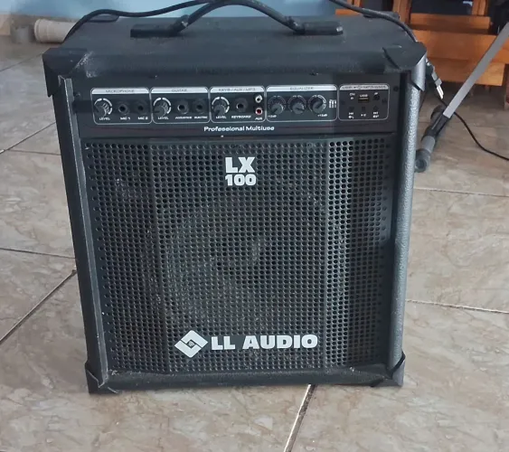 Caixa de Som Ativa LLAudio LX 100 - Ideal para Igrejas, Ensaios, Eventos e Karaokê