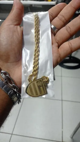 Cordão do Flamengo de Aço Cirúrgico Dourado(antialérgico)