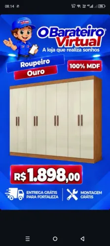 Quarda roupa 8 portas em oferta relâmpago até dura o estoque