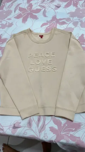 Moletom Cropped Guess Original Tam. G (L) - Excelente Estado