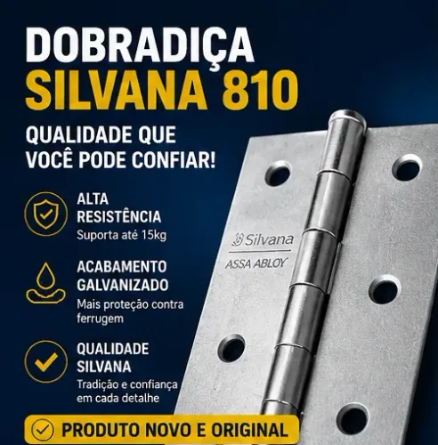 DOBRADIÇA SILVANA 3? GALVANIZADA - QUALIDADE PROFISSIONAL