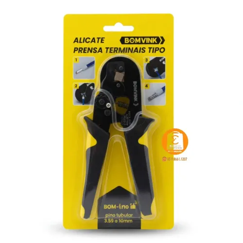 ALICATE PRENSA TERMINAIS tubular 025 a 10mm 6-4A Profissional