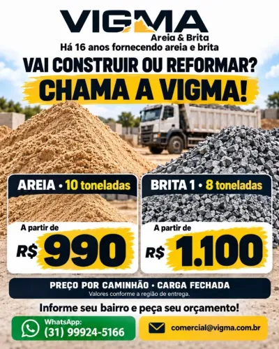 Caminhão de Areia e Brita