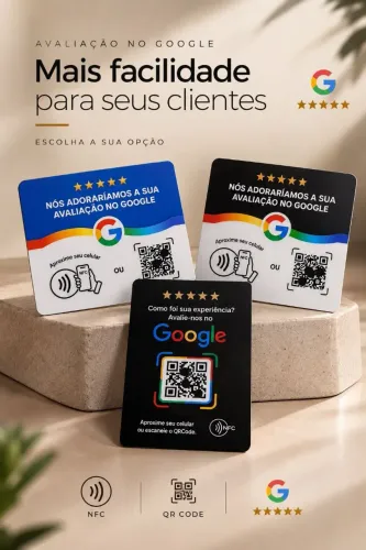 Placas inteligentes avaliação google NFC+QRCODE 