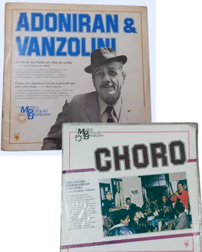 Lote 2 discos de vinil Adoniran & Paulo Vanzolini e Choro
