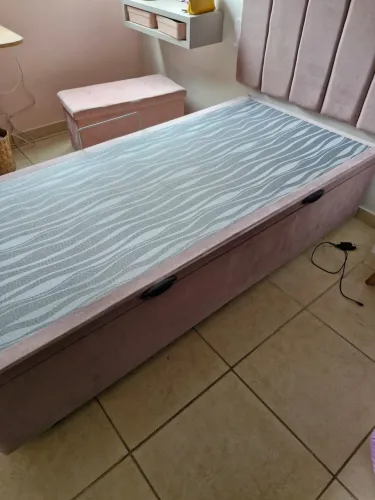 Box Baú Solteiro Sued Rosa