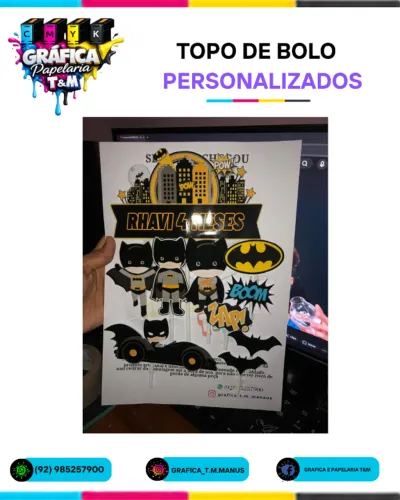 topo de bolo personalizado - simples
