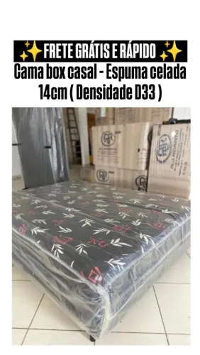 Cama box casal - Espuma 14cm