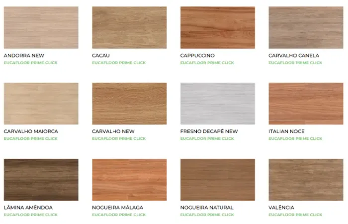 Piso laminado eucafloor click com 12 anos de garantia