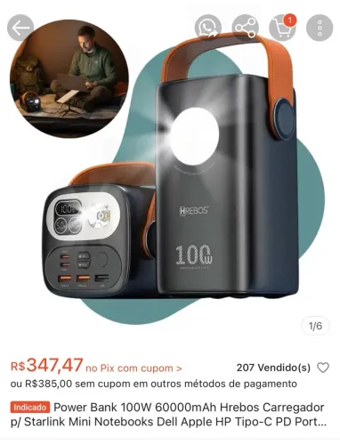 Power Bank 60.000mAh 100w
