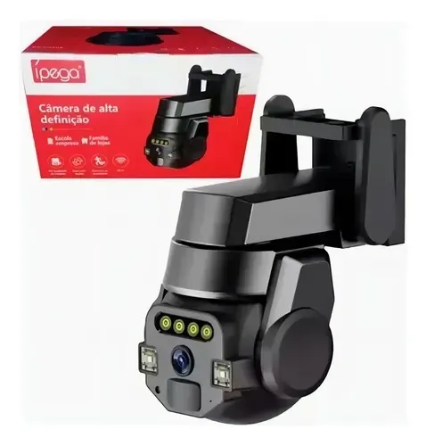 Camera De Segurança Ipega Kp-ca208 Lentes Com Led Wifi Cor Preto