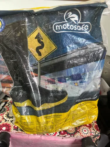 Bota de chuva para motoqueiro