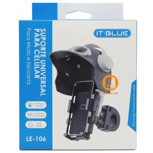 Suporte para Celular com Proteção Sol / Chuva CAPACETE para MOTO/ BIKE Le-106