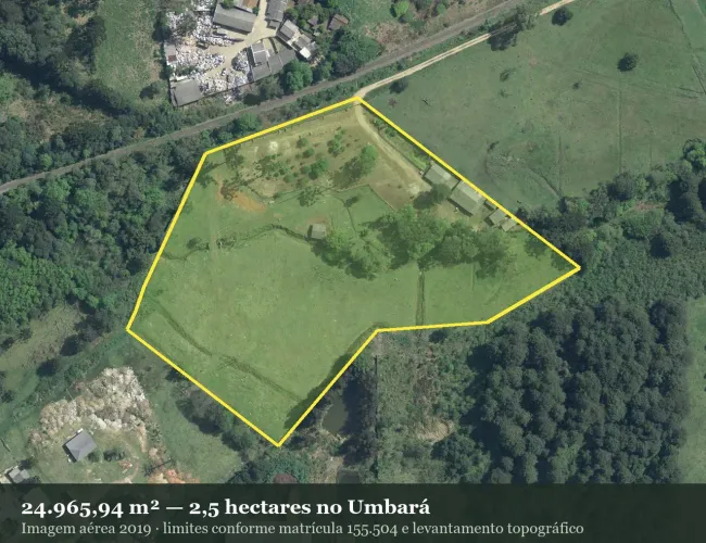 Terreno de 24.965,94 m² no Umbará  2,5 hectares em Curitiba