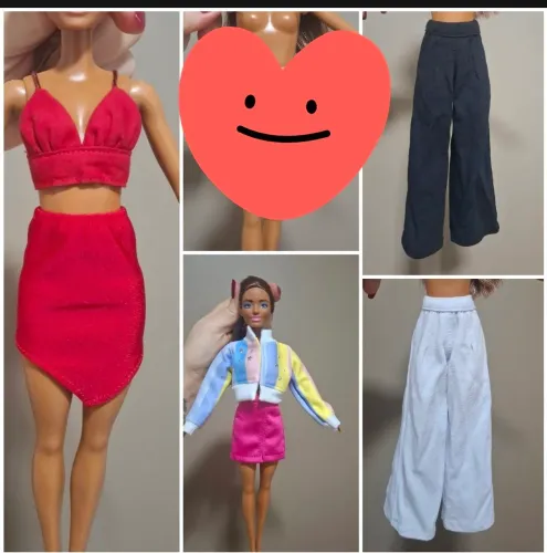 Lote de roupas para barbie