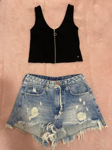 Short jeans 36 + 3 blusas YouCom/Renner