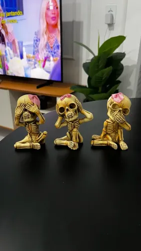 Caveiras decorativas Cego Surdo e Mudo