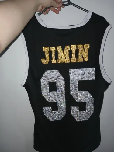 Regata Jimin BTS "no more dream" arirang personalizada strass brilho turnê ARMY