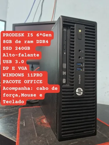 CPU ProDesk i5 6ª - 8GB DDR4 - SSD 240GB - No ponto de uso!!
