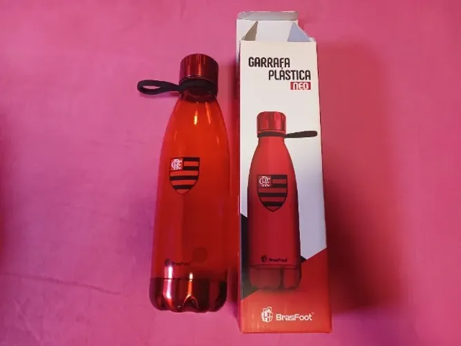 Garrafa Plastica Flamengo 500ml Brasfoot Oficial Neo