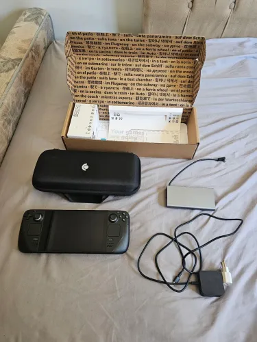 Steam deck 256gb + 1 tb micro sd completo