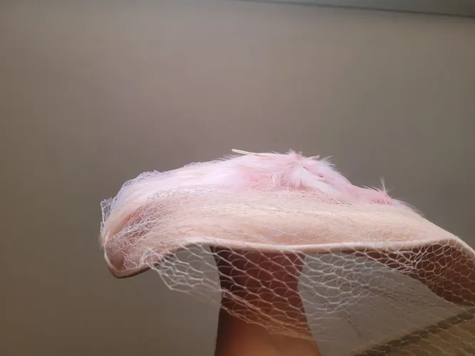 Chapéu antigo da década de 40 Rosa