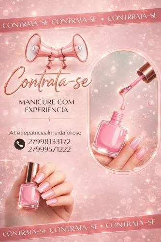 CONTRATA-SE MANICURE COM EXPERIÊNCIA, Centro de vitoria.
