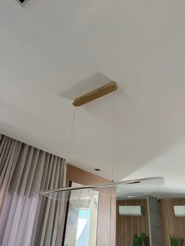 Luminária Pendente Acrilica Design Moderno Sala Jantar Cor Dourado 110v/220v 3000K