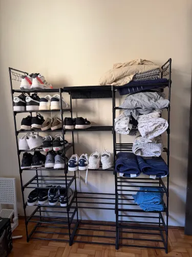 Estante Organizadora Multiuso Grande Preta | Sapateira / Closet | Como Nova