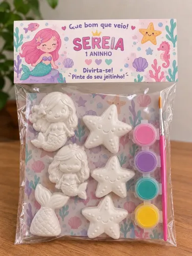 Lembrancinhas para festas, esculturas de gesso para colorir