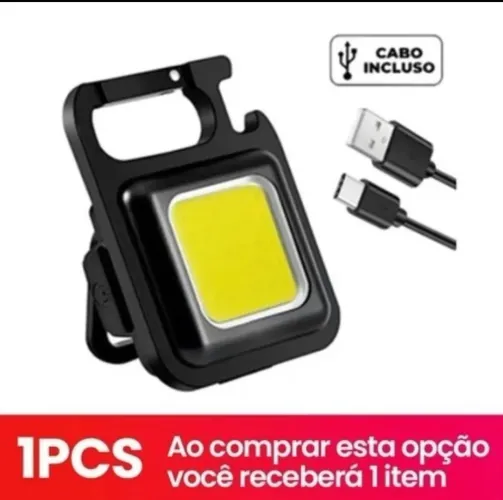 Lanterna LED Recarregável USB Tipo C Portátil