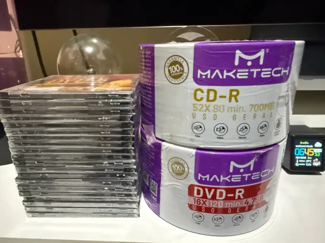 Mídias CD R, DVD R e DVD R mini