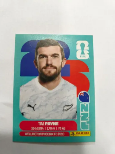 Figurinha PAYNE da Nova Zelândia