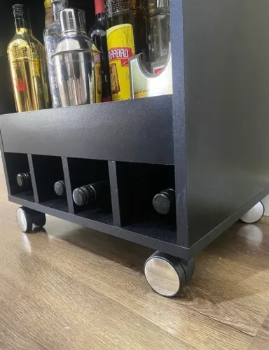 Carrinho Bar Tok&Stok com Base Espelhada - Excelente Estado