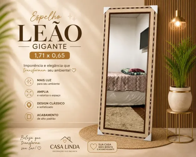 Espelhos medida 1.71×65 Leão