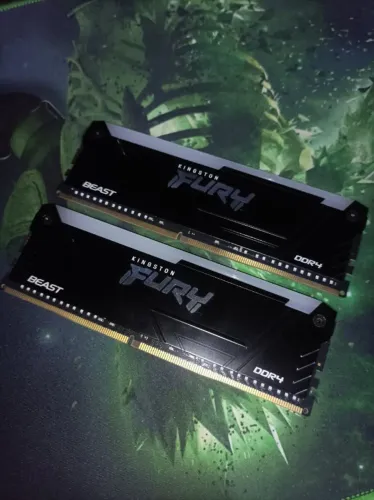 (12x cartão) Kingston Fury Beast Rgb 32gb Ddr4 3200mhz