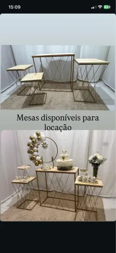 Aluguel de mesas disponíveis