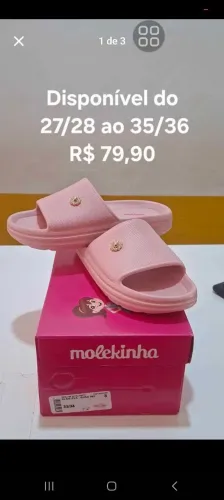 Sandália Slide Molekinha