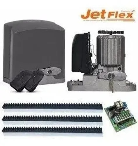 motor de portao deslizante ppa jetflex 3seg + acessorios e 02 controle