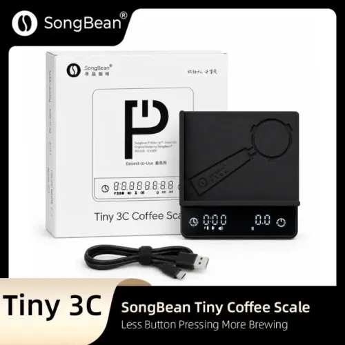 Balança Café SongBean Tiny3C Precisão 0.1g / 2 kg Timer Automático Modelo Novo SearchPean